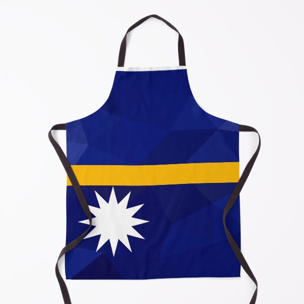 Item preview, Geometric Nauru Flag Art – Modern Blue and Yellow Design designed and sold by OrangePoly.