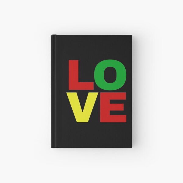 Love in red, green, yellow Hardcover Journal