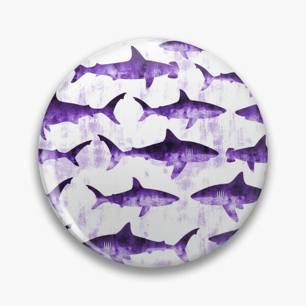 Item preview, Swimming Sharks - Purple designed and sold by littlearrow.