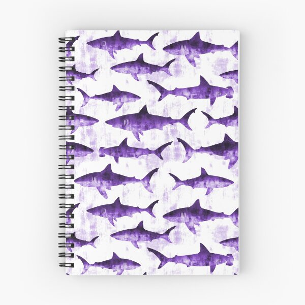 Item preview, Swimming Sharks - Purple designed and sold by littlearrow.