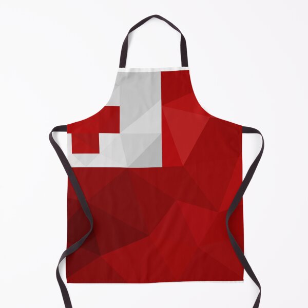 Item preview, Geometric Tonga Flag Art – Modern Red and White Cross Design designed and sold by OrangePoly.