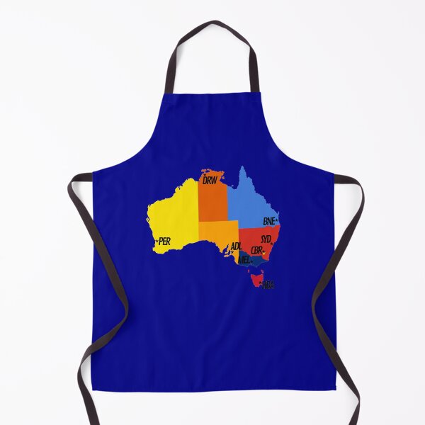 Item preview, Colorful Australian map featuring IATA capital city codes designed and sold by InVisibleColors.