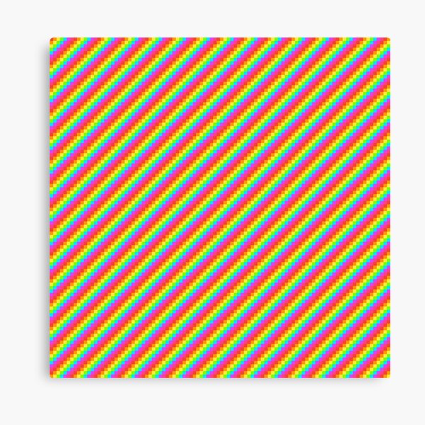Rainbow Pixels Canvas Print