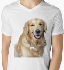 Cute Golden retriever Men's V-Neck T-Shirt