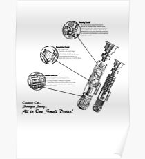 Star Wars Lightsaber Schematics Poster