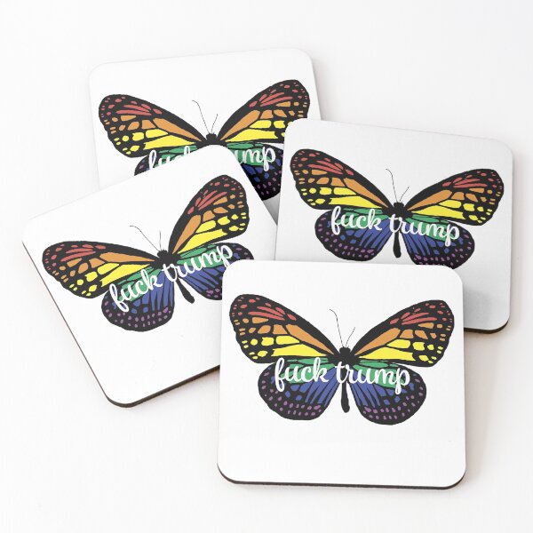 Item preview, A la mierda Trump Rainbow Butterfly designed and sold by Kevinartt.