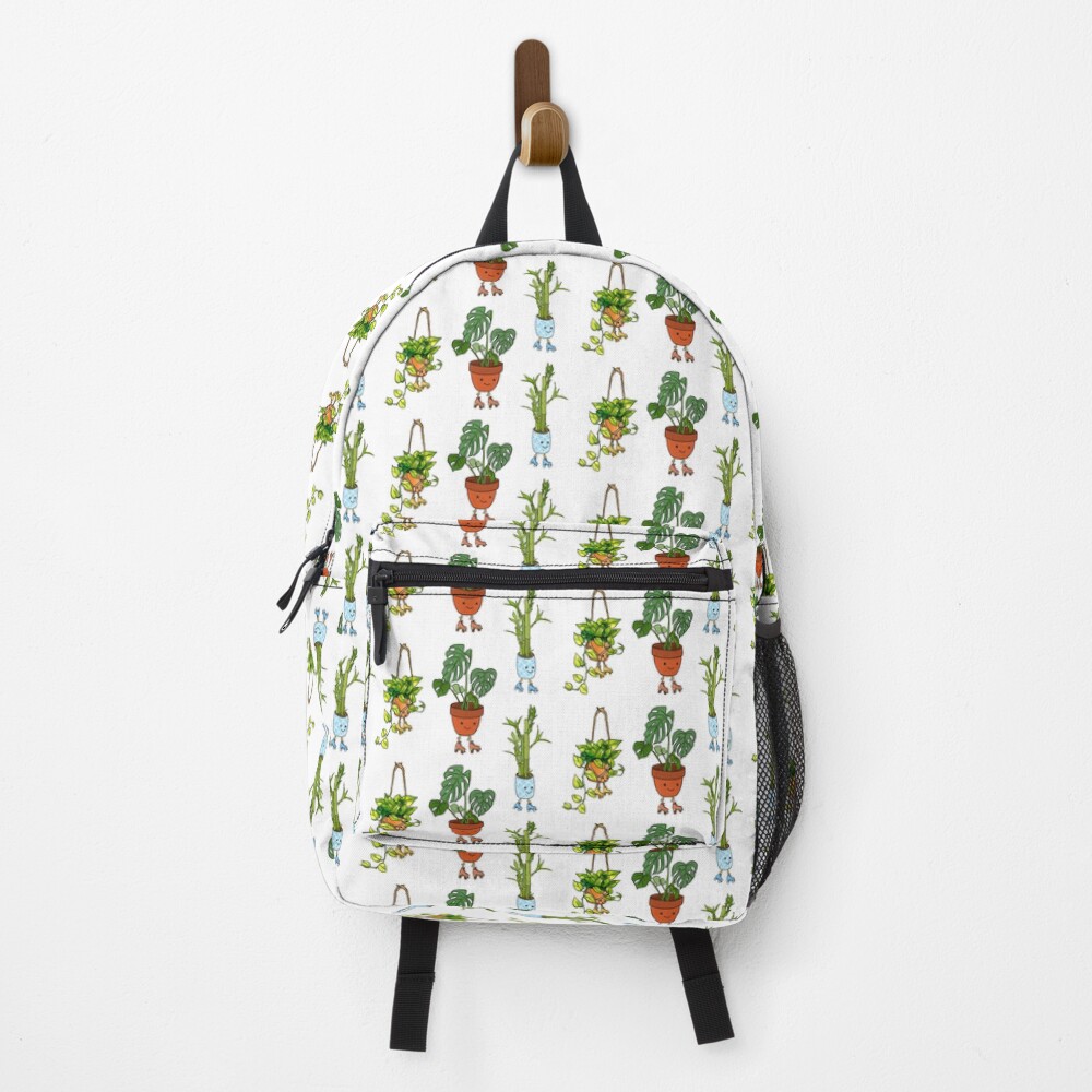 Roller Skating Potted House Plants Backpack