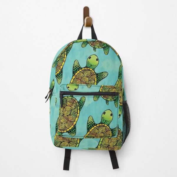 Item preview, Green Watercolour Ink Drawn Turtle Pattern designed and sold by tanyadraws.