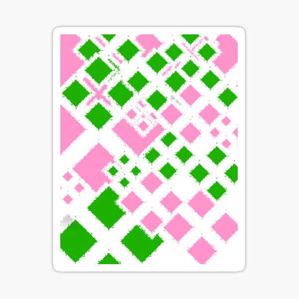 Hello Pretty Pink & Green Sticker
