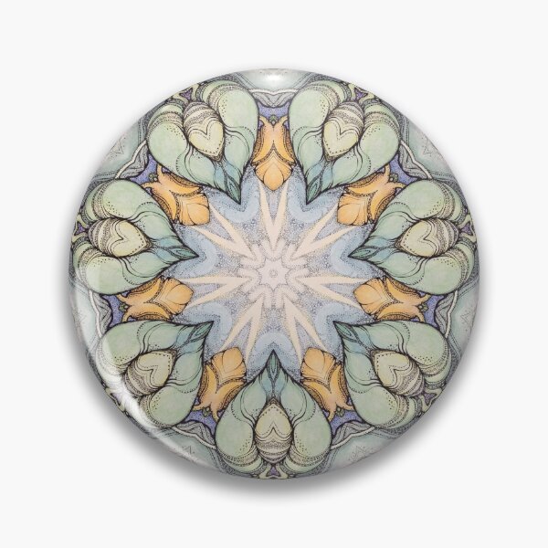 Item preview, Vintage floral  pattern designed and sold by MandalaFlowerArt.