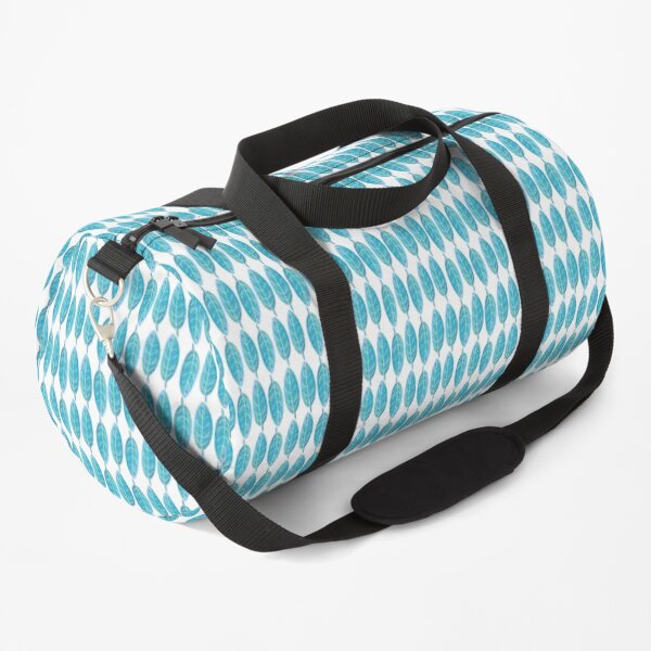 Blue Watercolor Leaf Duffle Bag