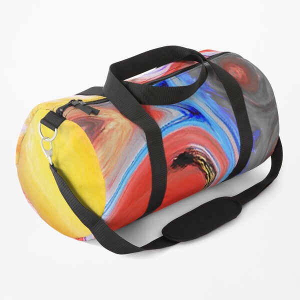 Paint Pour Flower Duffle Bag