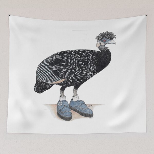 Item preview, Guineafowl in rockabilly shoes designed and sold by JimsBirds.