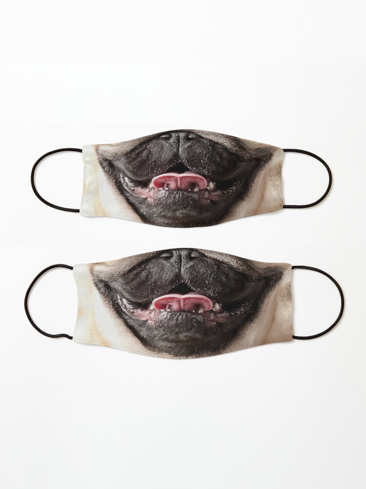 Alternate view of Pug Nose and Mouth ~ Cute and Funny Animal Medical Face Masks ~ 13 Mask