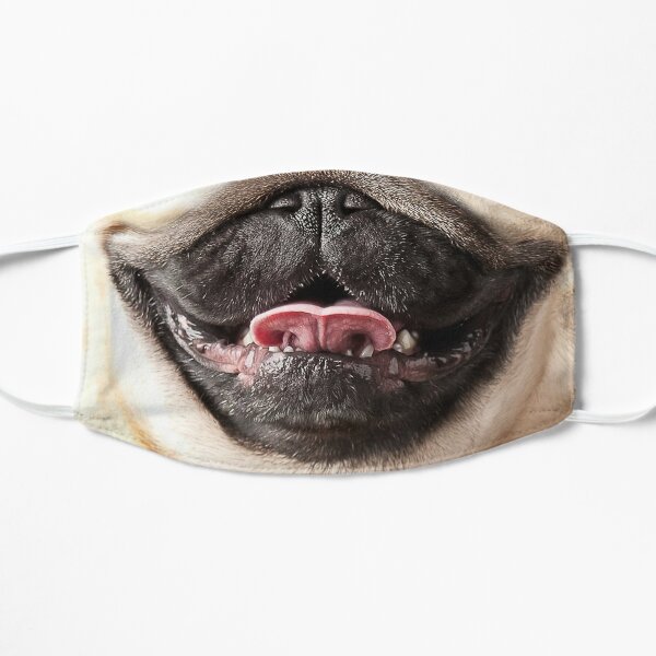 Pug Nose and Mouth ~ Cute and Funny Animal Medical Face Masks ~ 13 Flat Mask