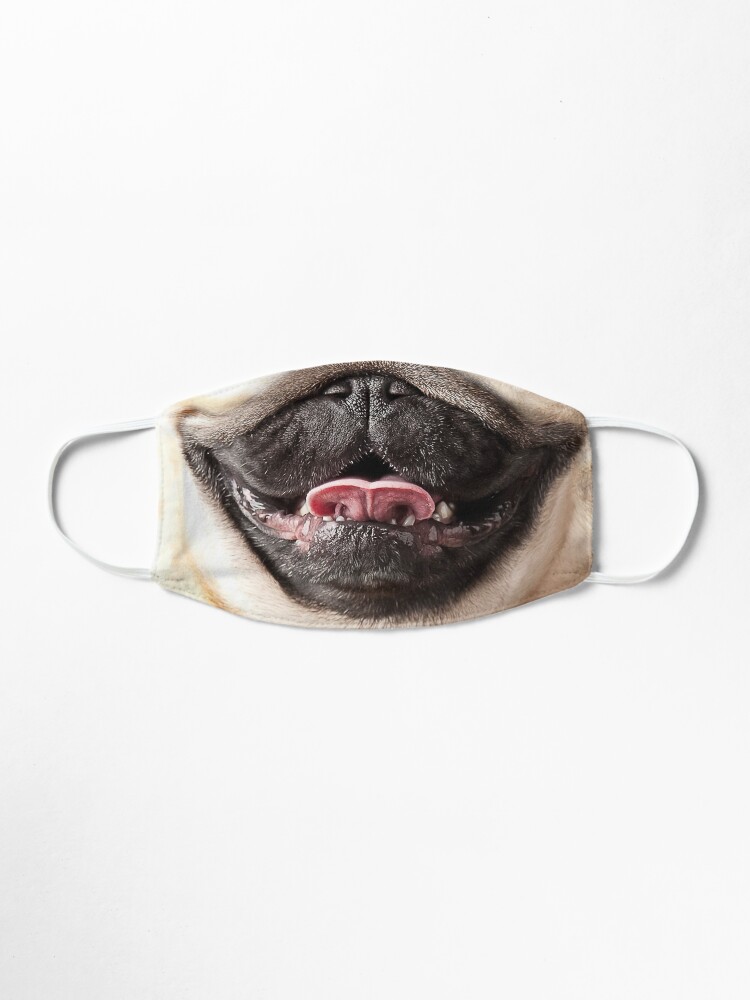 Alternate view of Pug Nose and Mouth ~ Cute and Funny Animal Medical Face Masks ~ 13 Mask