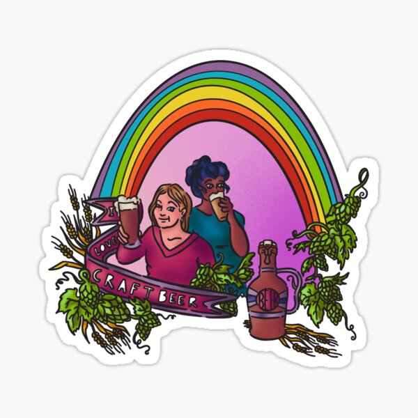 Drink What You Like Beer Rainbow Sticker