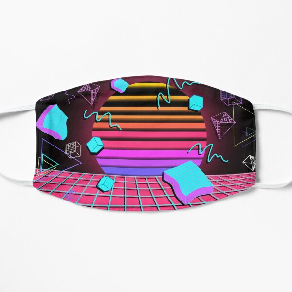 synthwave sunset Flat Mask