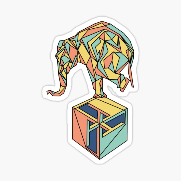 Item preview, Elephant Gym Sticker designed and sold by SamGhoulie.