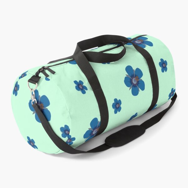 Item preview, Blue Flower Petals Pattern Light Mint Green Background designed and sold by AmbroseAnn.