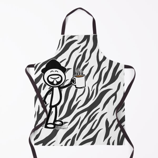 Item preview, GG Coffee Guy Stick Figure Zebra Print designed and sold by GDGCreations.