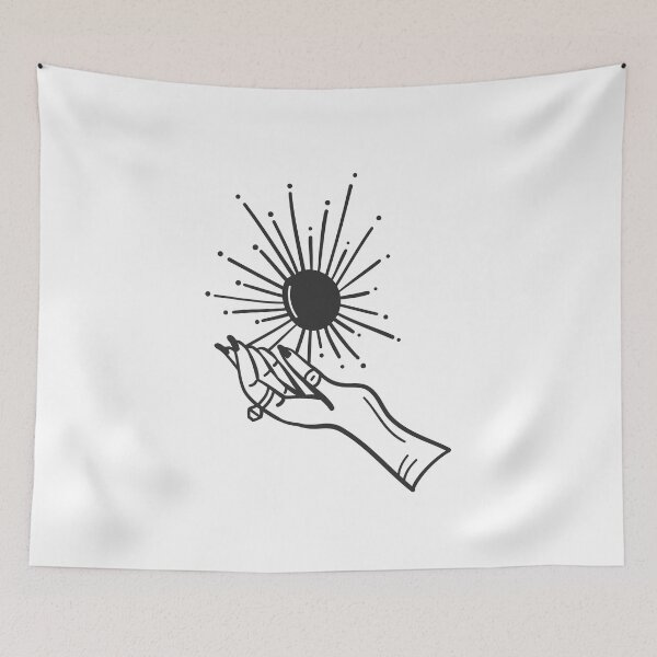 Item preview, Cosmic Crystal Ball Hand Black designed and sold by minimallineart.