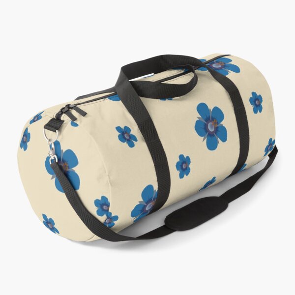 Item preview, Blue Flower Petals Pattern Light Brown Tan Background designed and sold by AmbroseAnn.