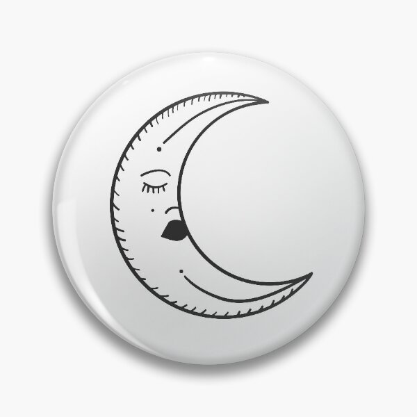 Item preview, Moon Face Black designed and sold by minimallineart.