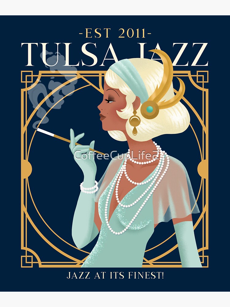 Artwork view, TulsaJazz.Com's The Vintage Anniversary Collection designed and sold by CoffeeCupLife2