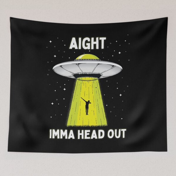 Item preview, Aight Imma Head Out Alien Abduction Funny Zeta Reticulan Shirts & Apparel designed and sold by strangeology.