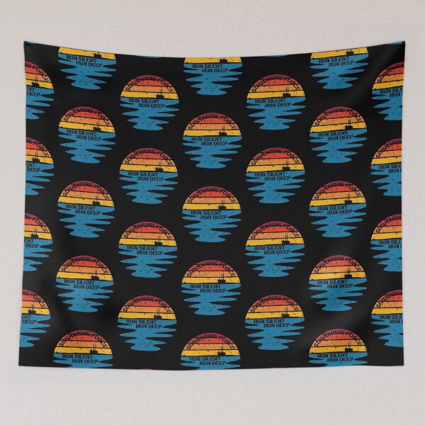 Item preview, Sunset Submarine Force Run Silent Distressed designed and sold by MadMando.