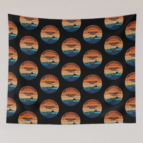 Item preview, Sunset US Submarine Force Run Silent Distressed designed and sold by MadMando.