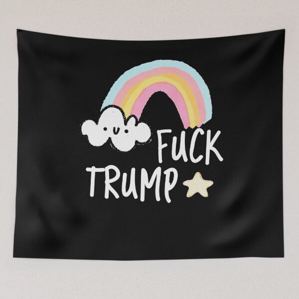 Item preview, F*ck Trump - Anti Trump - Rainbow Cloud  designed and sold by Sutra-Lotus-Co.