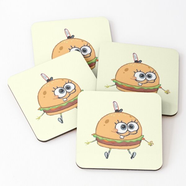Item preview, Spongebob as a Hamburger Sticker designed and sold by Julitortellini.