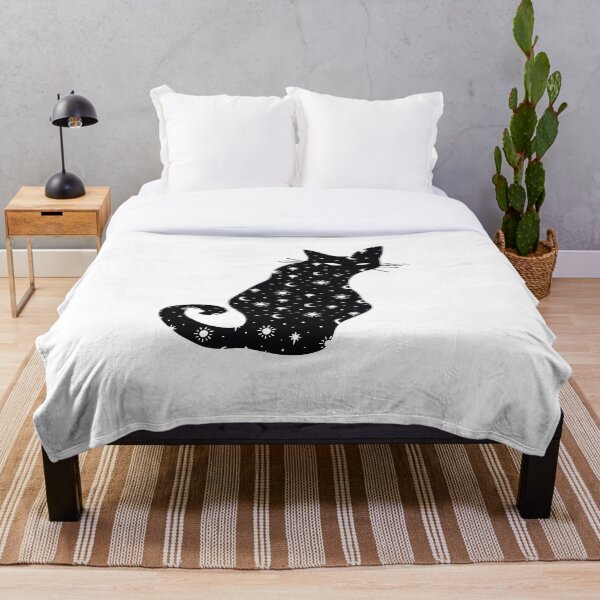 Item preview, Cosmic Cat Black designed and sold by minimallineart.