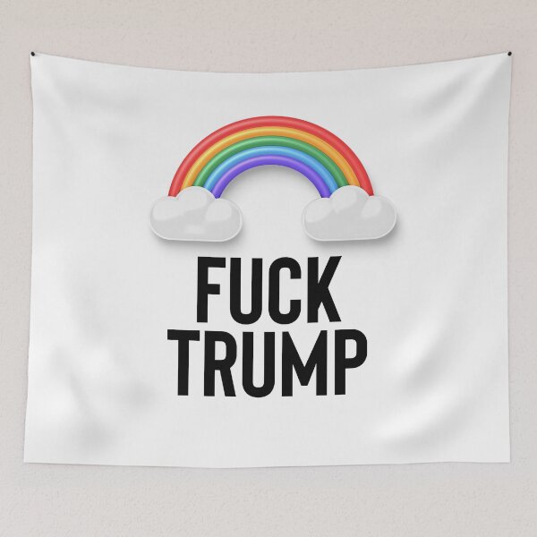 Item preview,  F*ck Trump - Anti Trump - Rainbow Cloud  designed and sold by Sutra-Lotus-Co.