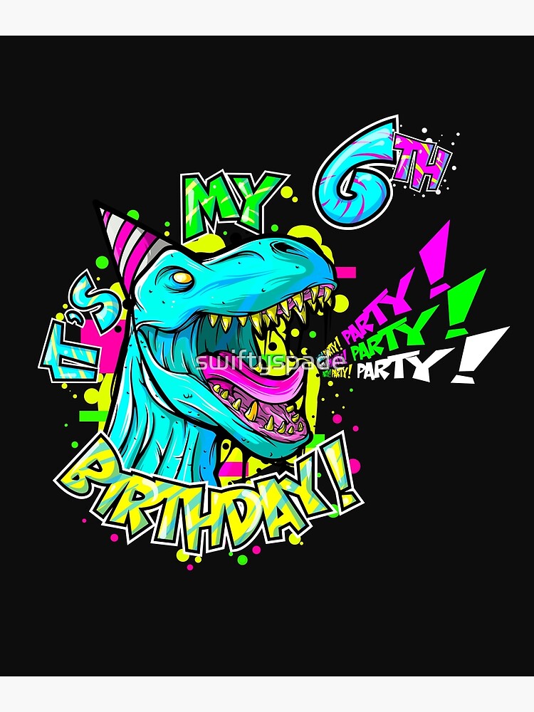 trex-birthday-party-kids-graphic-design-for-6-year-old-cool-dinosaur