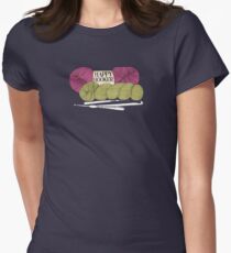 happy hooker crochet hook yarn hank skein Women's Fitted T-Shirt