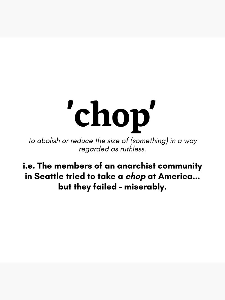 "Chop Definition" Acrylic Block by poppasquatstore Redbubble