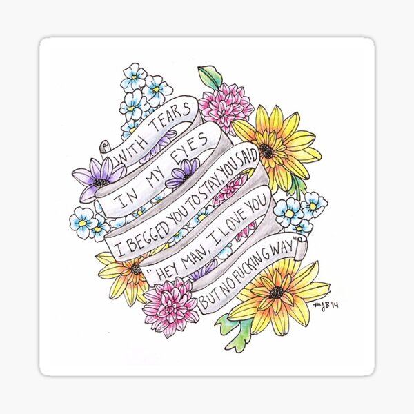 With Tears-The Front Bottoms Sticker