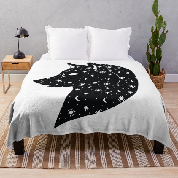 Item preview, Cosmic Wolf black designed and sold by minimallineart.