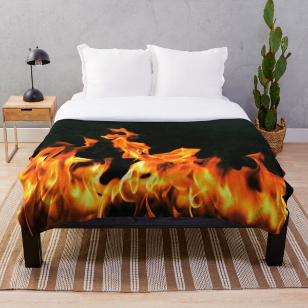 #Flame, #Forks of flame, #Spurts of flame, #fire, light, flames Throw Blanket