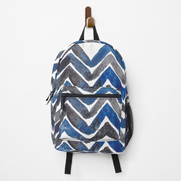 Item preview, Blue and Black Chevron Pattern in Watercolor designed and sold by Vivir Creatividad.
