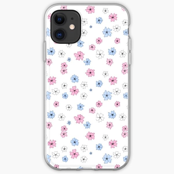 Pastel Flowers (trans flag) iPhone Soft Case