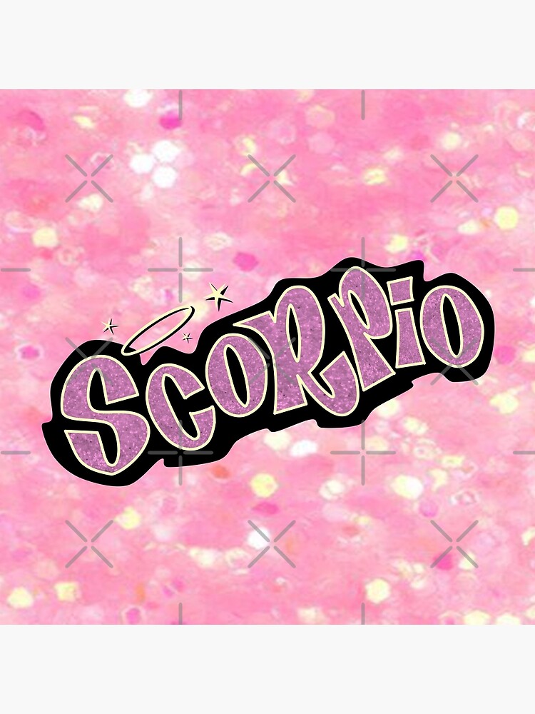 Scorpio Bratz Style Iconic Pink Glitter Font Logo Cute Y K Aesthetic