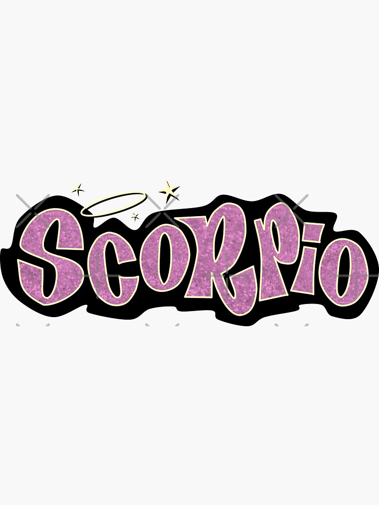 scorpio bratz style - iconic pink glitter font logo cute y2k