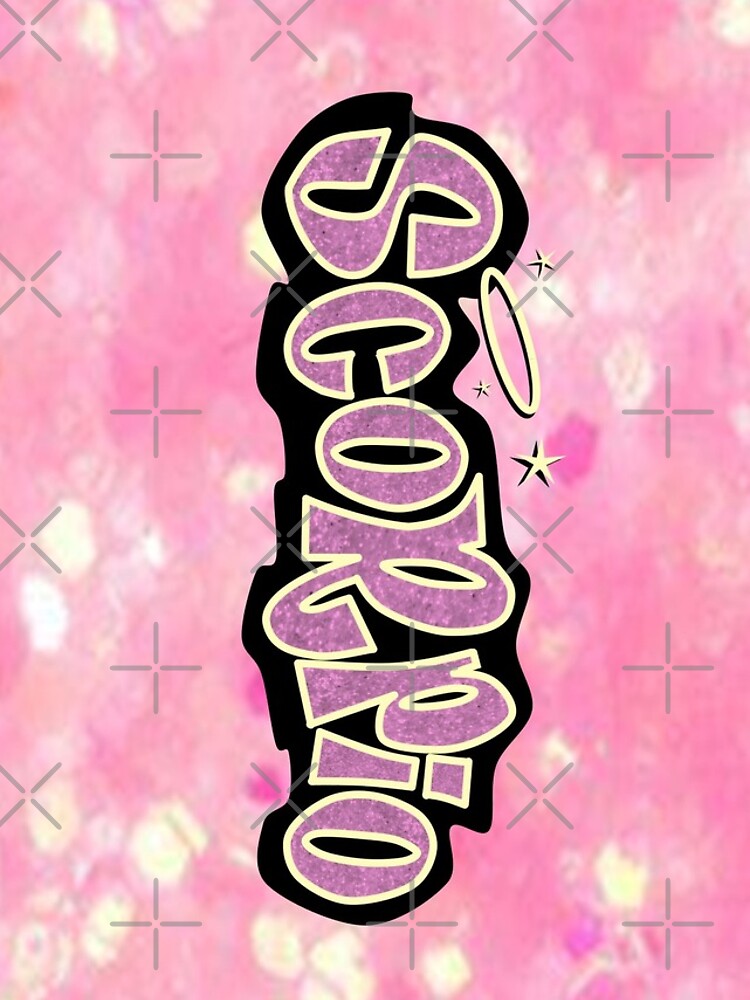 scorpio bratz style - iconic pink glitter font logo cute y2k