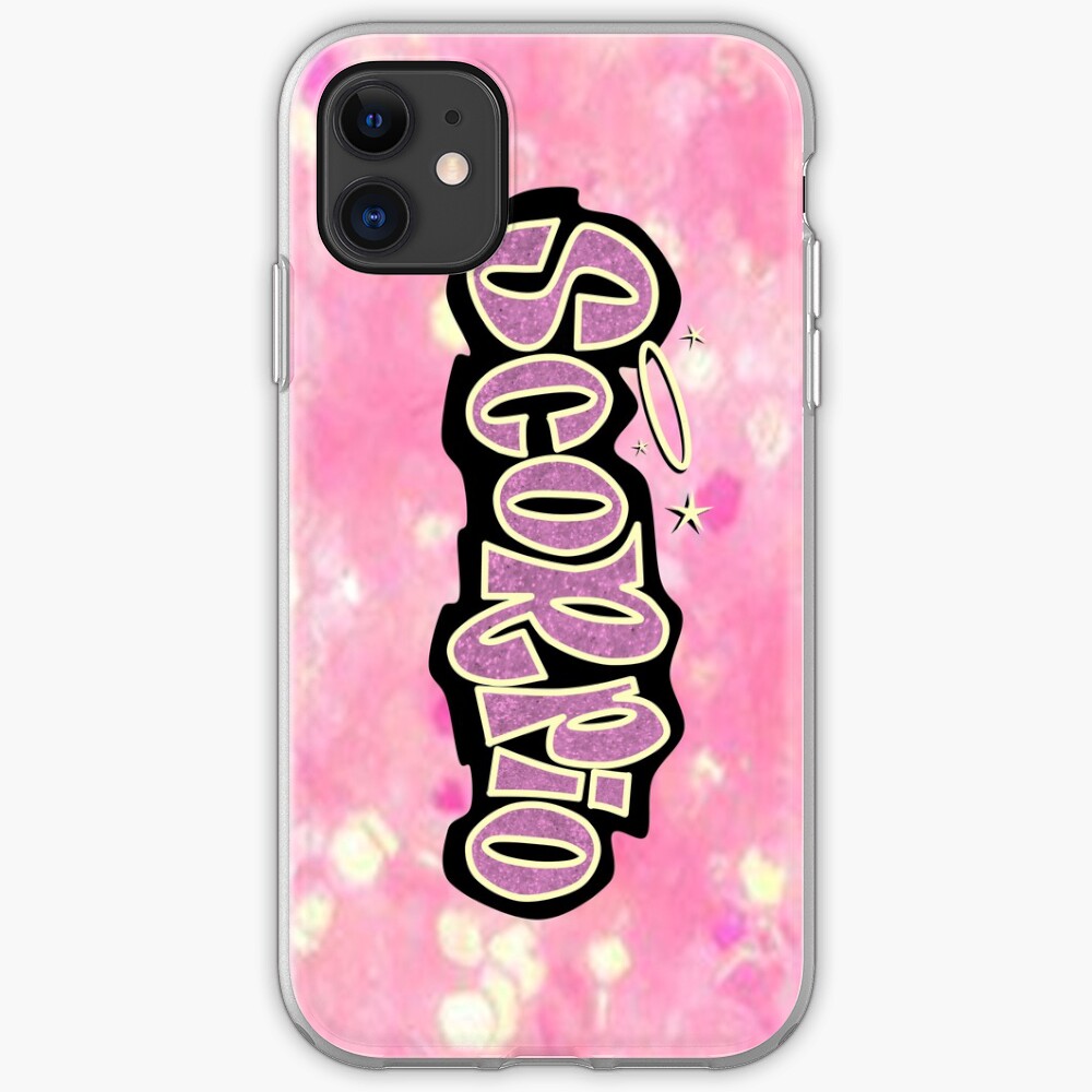 scorpio bratz style - iconic pink glitter font logo cute y2k aesthetic iPhone Case & Cover