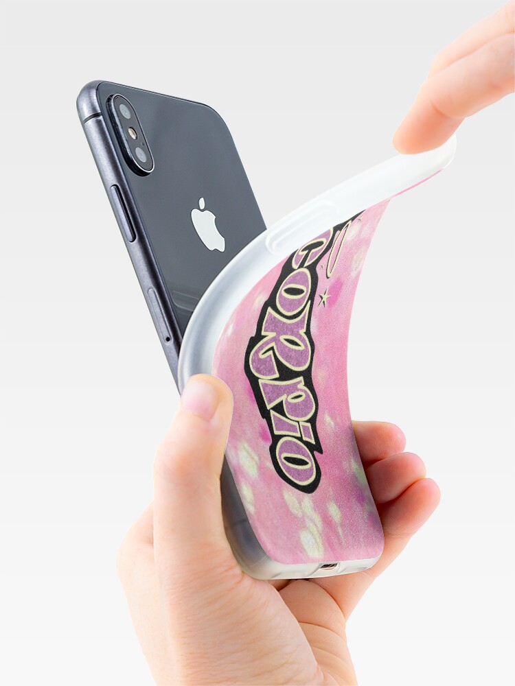Alternate view of scorpio bratz style - iconic pink glitter font logo cute y2k aesthetic iPhone Case & Cover