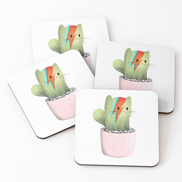 Item preview, Cat Cactus with Stardust Lightning Bolt designed and sold by Stephanie Massie.